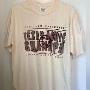Comfort Colors Texas A&M Aggie Grandpa Tee - Cream with Maroon Graphic